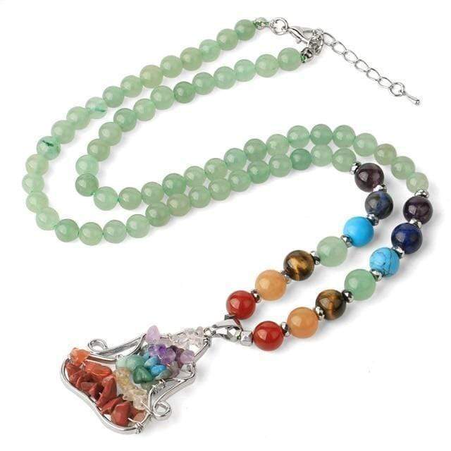 Natural Crystal Stones Yoga Pose Necklace