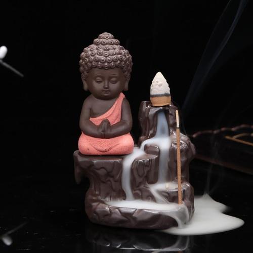 Little Monk Smoke Backflow Incense Burner by Veasoon