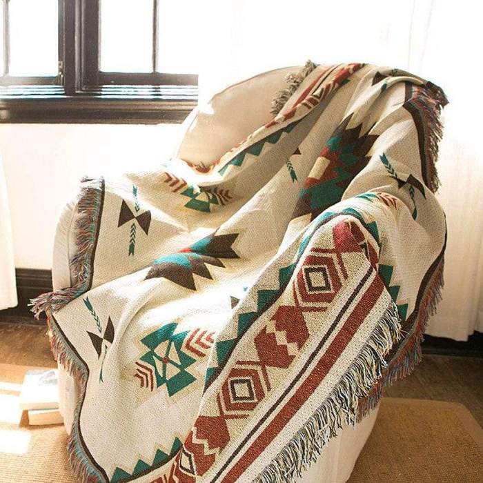 American Native Throw Sofa Blanket by Veasoon
