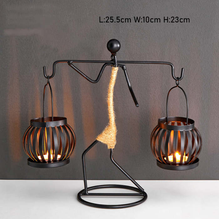 Retro Iron Candle Holder