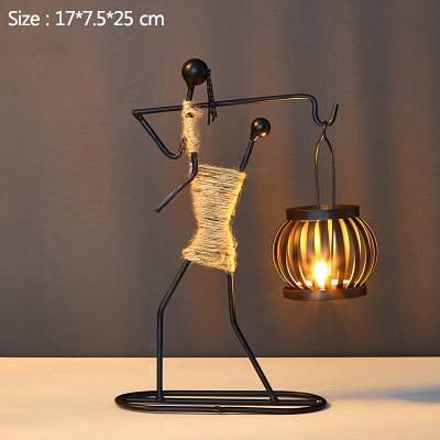 Handmade Figurines Metal Candlesticks by Veasoon