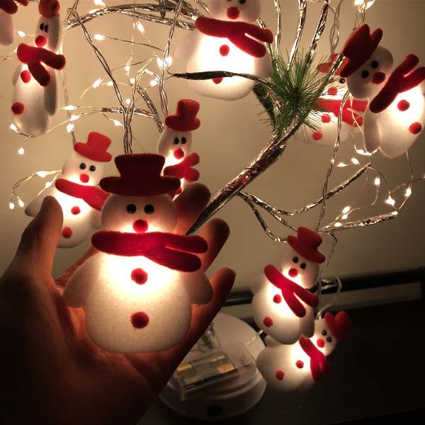Snowman LED String Lights Garland by Veasoon