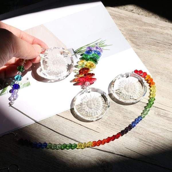 Handmade Crystal Glass Chakra Charm by Veasoon