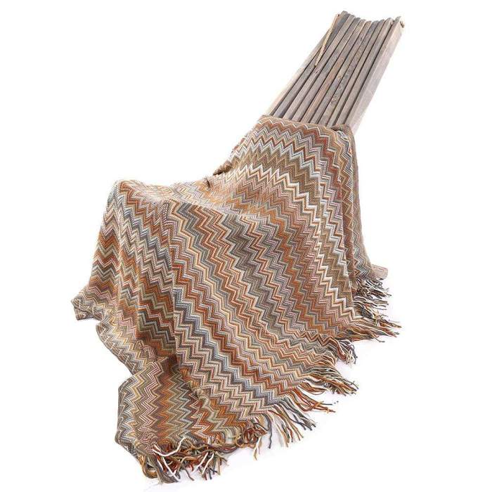 Geometric Pattern Throw Blanket by Veasoon