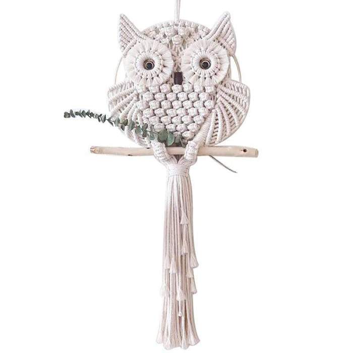Macrame Owl Wall Hanging by Veasoon