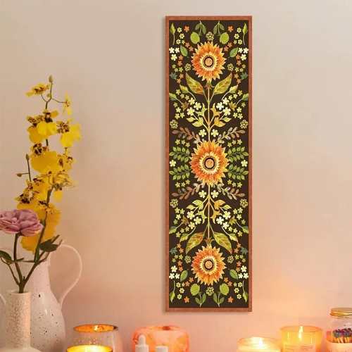 Sunflower Wall Hanging Tapestry by Veasoon