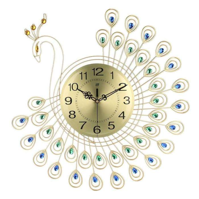 Peacock Wall Clock by Veasoon