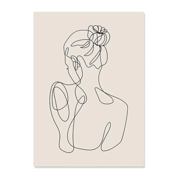 Abstract Line Drawing Boho Poster by Veasoon