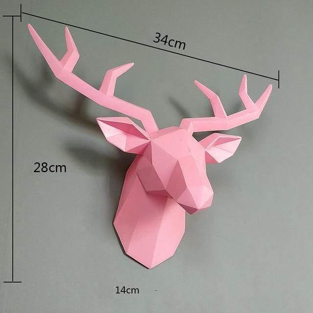 3D Deer Head Wall Statue by Veasoon