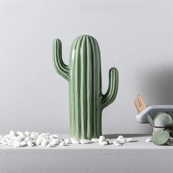 Ceramic Cactus Decor by Veasoon