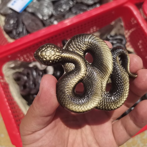 Crystal Quartz Snake Carving by Veasoon