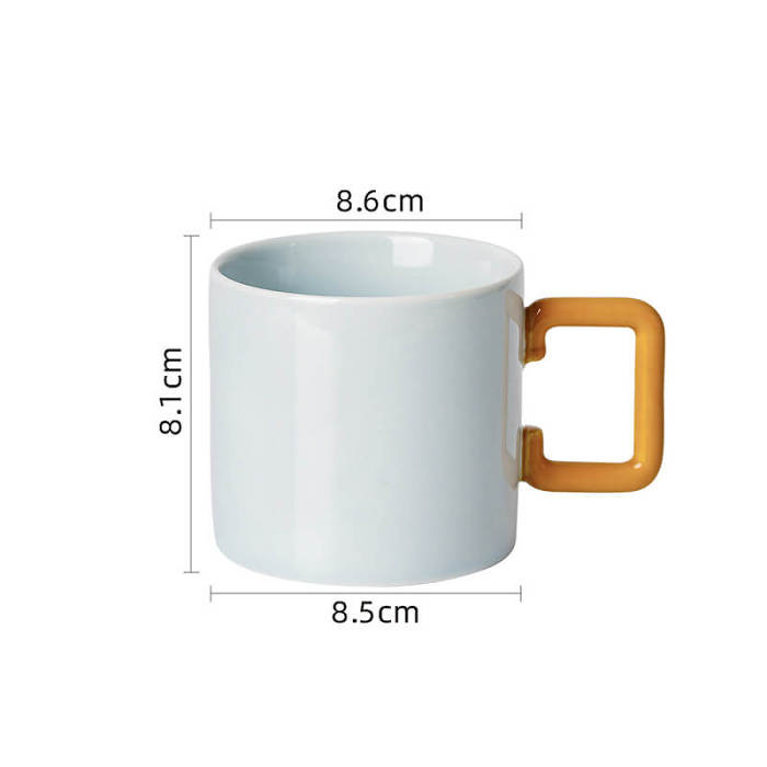 Geometric Handle Ceramic Mug