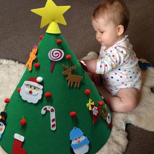 Felt Christmas Tree for Children's Puzzle Handmade DIY by Veasoon