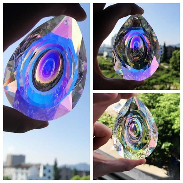 Large Hanging Crystal Prism Ornament by Veasoon