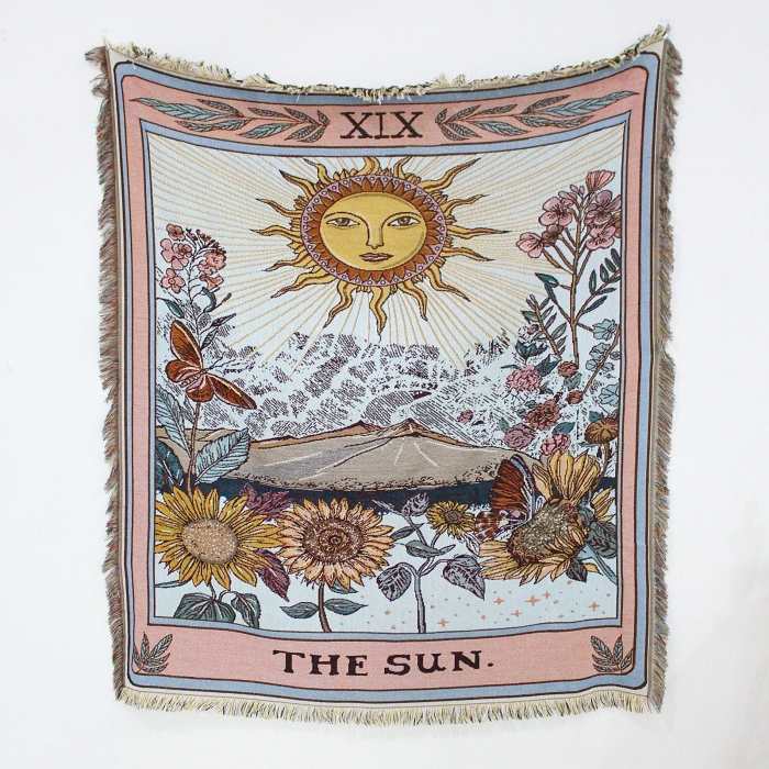 Tarot Card Throw Blanket by Veasoon