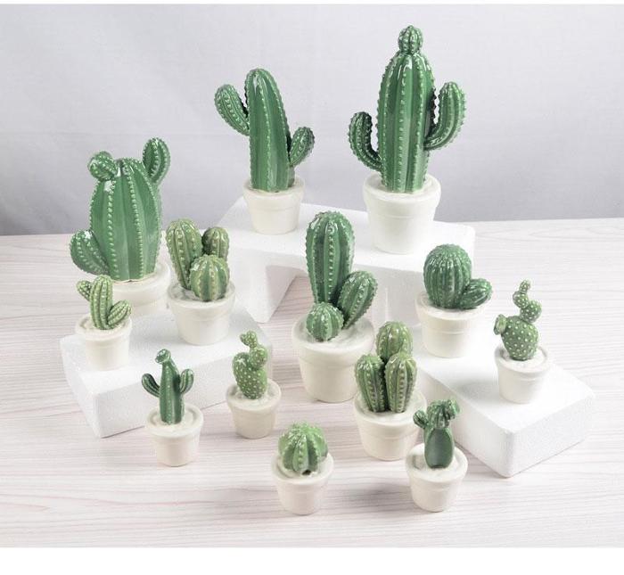 Cactus Pot Decor by Veasoon