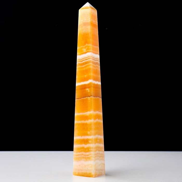 Yellow Calcite Crystal Point by Veasoon