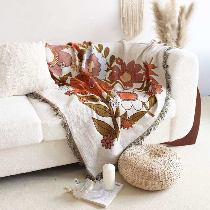 Flower Power Throw Blanket by Veasoon