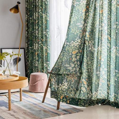 Green Garden Curtains by Veasoon