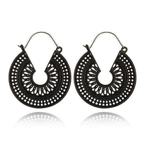 Hollow Flower Dangle Earrings