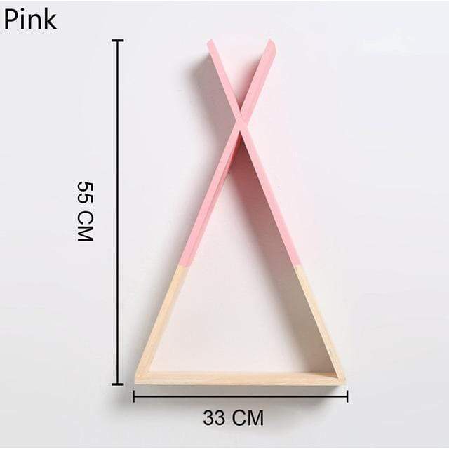 Color Dipped Wooden Triangle Wall Shelf by Veasoon