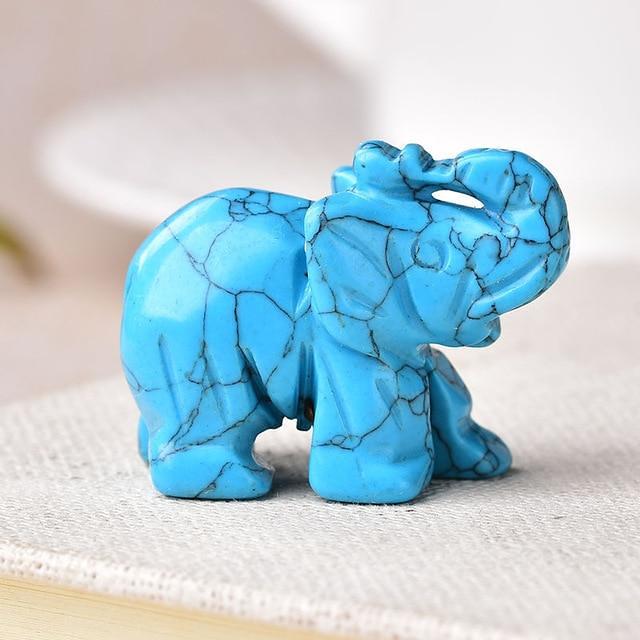 Elephant Carved Natural Crystal by Veasoon