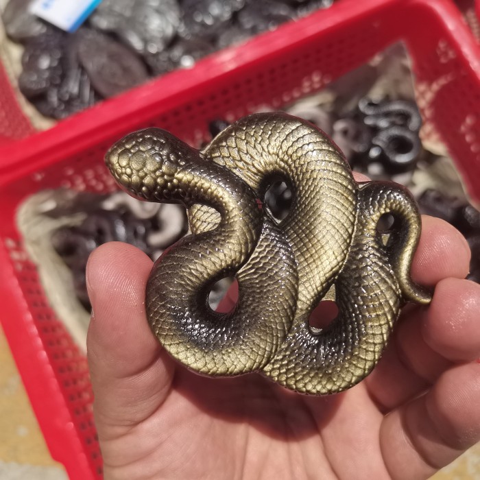 Crystal Quartz Snake Carving by Veasoon