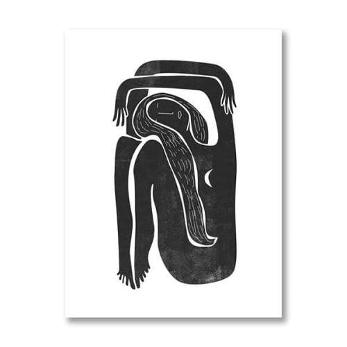 Minimalist Female Wall Art by Veasoon