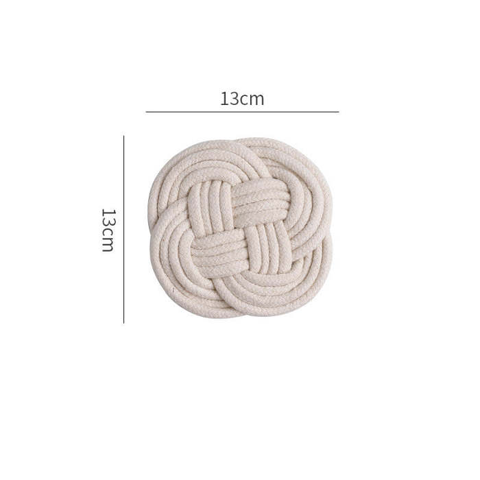 Hemp Intertwine Heat Insulation Table Mat by Veasoon