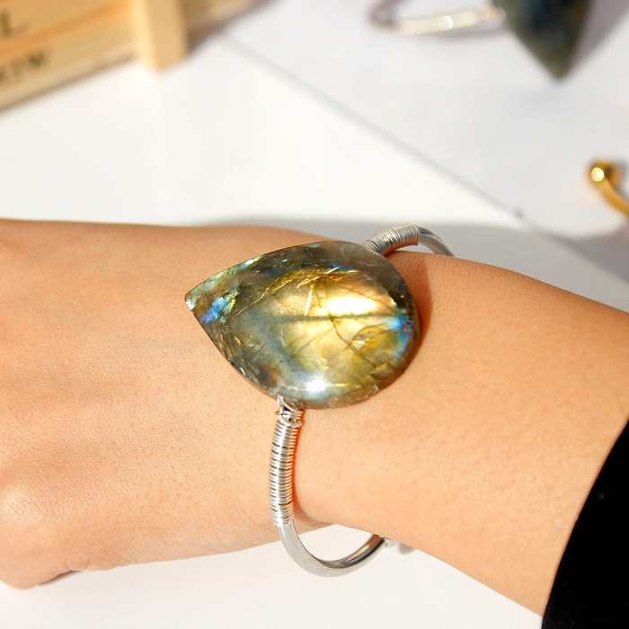 Labradorite Rain Drop Bracelet