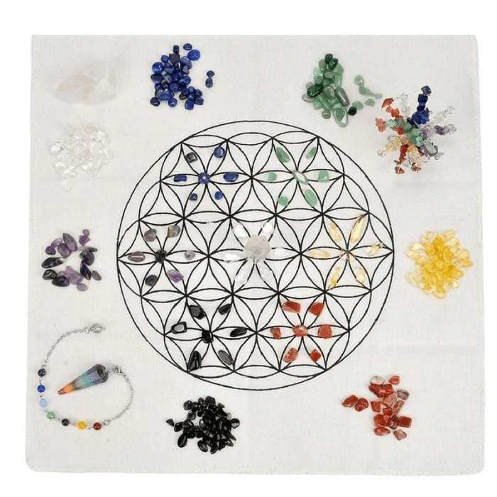 7 Chakra Healing Crystal Grid by Veasoon