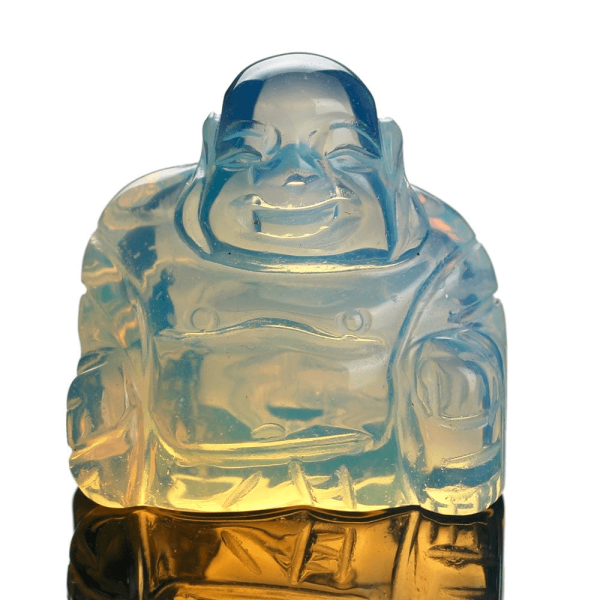 Natural Stone Carved Buddha Figurine by Veasoon