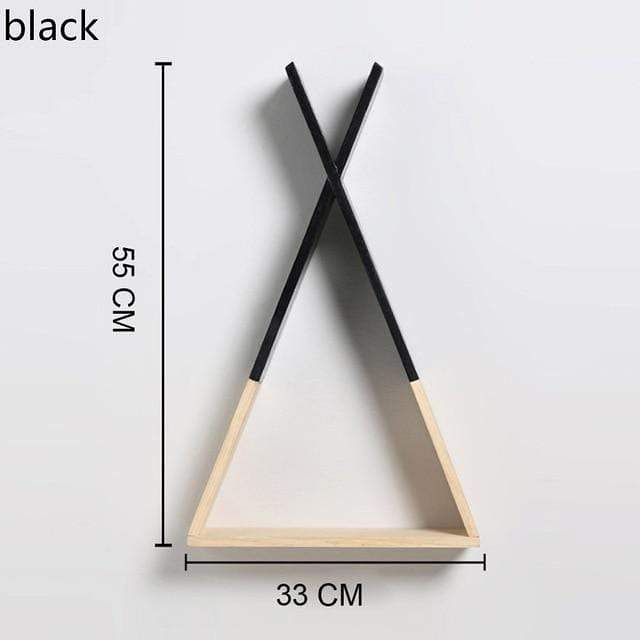 Color Dipped Wooden Triangle Wall Shelf by Veasoon