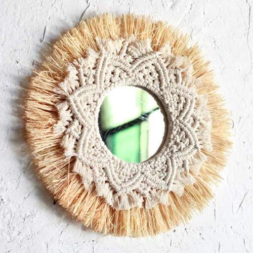 Beige Nordic Wall Mirror by Veasoon