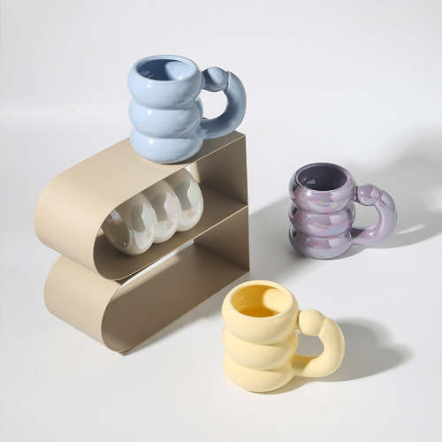 Pastel Bubble Ceramic Mug by Veasoon