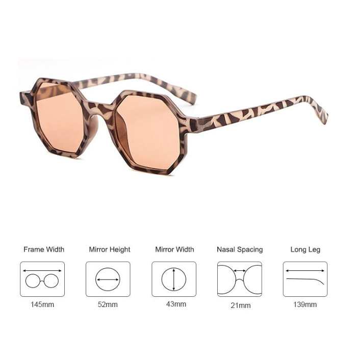 Hexagonal Retro Vintage Sunglasses