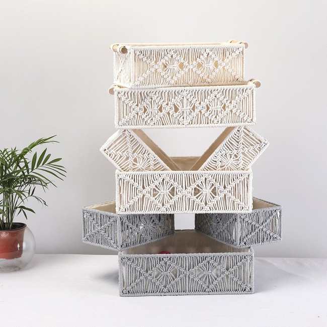 Macrame Storage Baskets by Veasoon