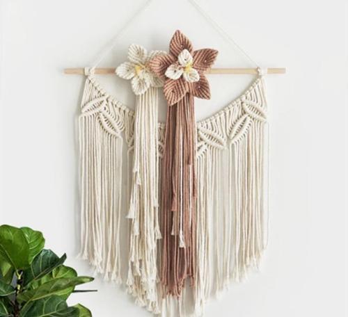 Floral Macrame Wall Hanging by Veasoon