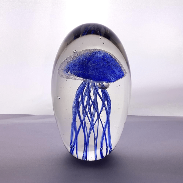 Glow Jellyfish Crystal Glass Decor by Veasoon