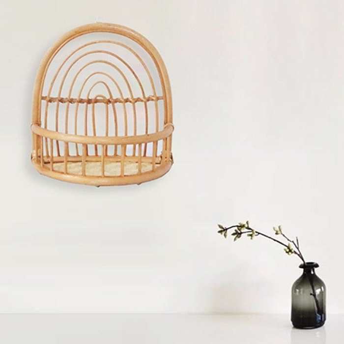Rainbow Rattan Wall Shelf by Veasoon