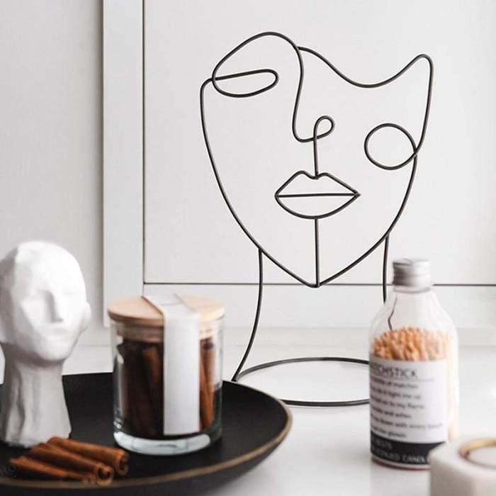 Nordic Abstract Face Figurines by Veasoon