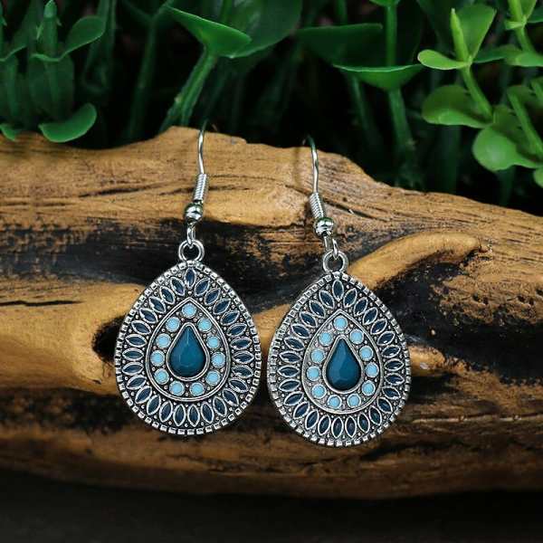 Multicolor Vintage Boho Tear Drop Earrings