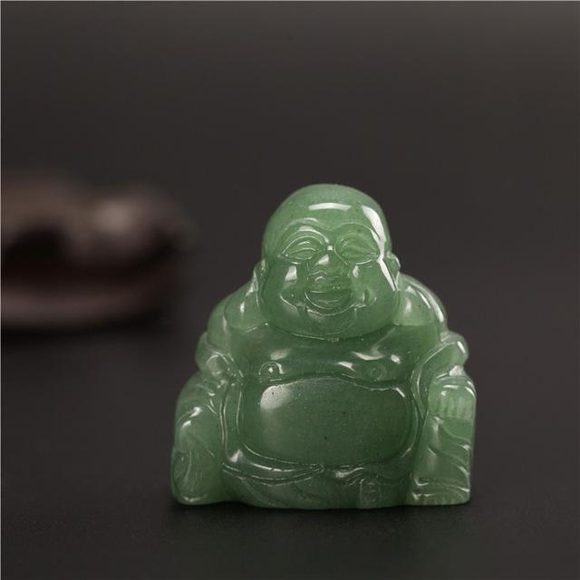 Natural Stone Carved Buddha Figurine by Veasoon