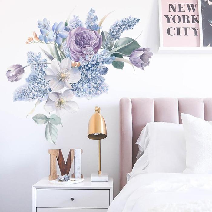 Purple Flowers Wall Sticker by Veasoon