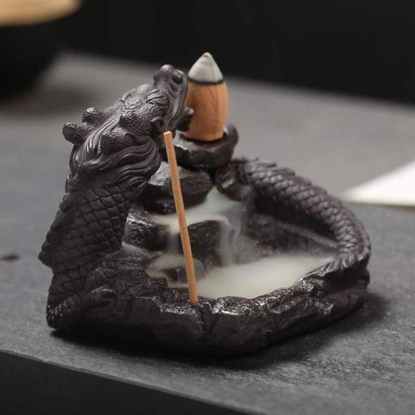 Flaming Dragon Incense Burner by Veasoon