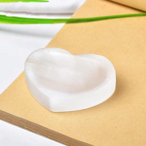 Natural Selenite Heart by Veasoon