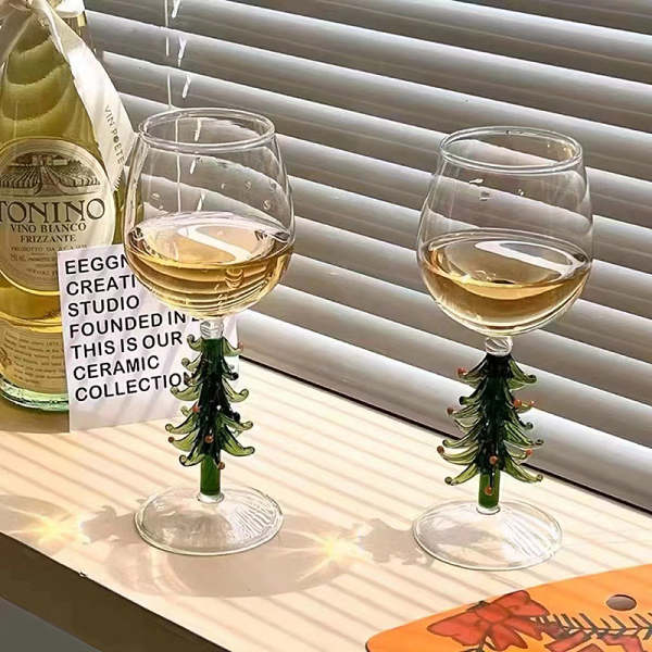 Christmas Tree Decorative Wine Goblet by Veasoon