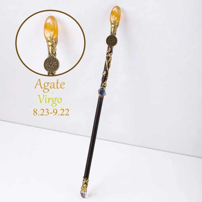 Natural Stone Zodiac Sign Wand by Veasoon