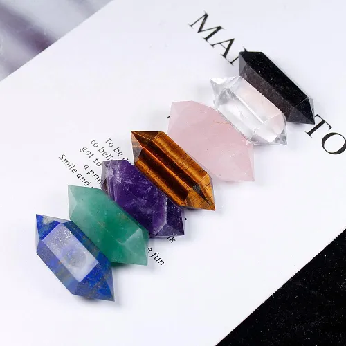 Natural Quartz Crystals Point Wand Gift Box by Veasoon