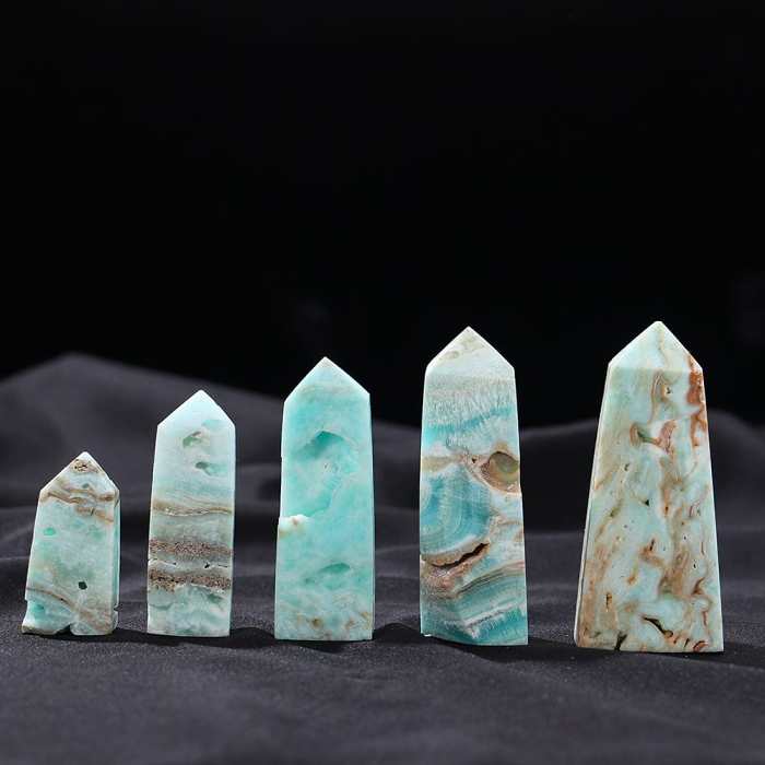 Caribbean Calcite Crystal Point Tower by Veasoon